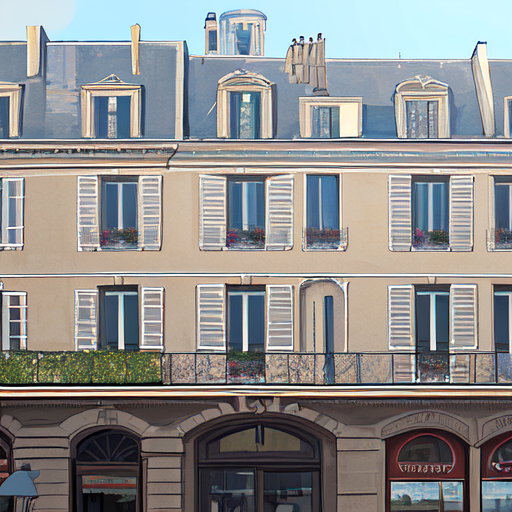 フランス、パリの建物の絵