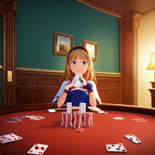 バカラで遊んでいる女性