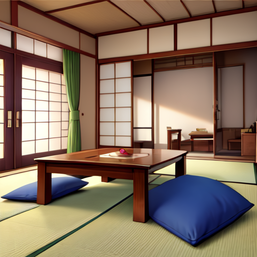 誰もいない畳の部屋の背景