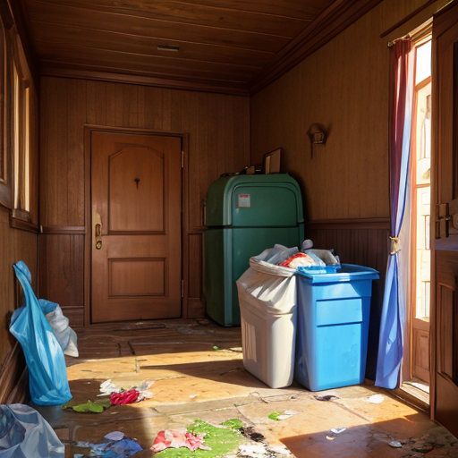 部屋を掃除していなくてゴミ屋敷になっている