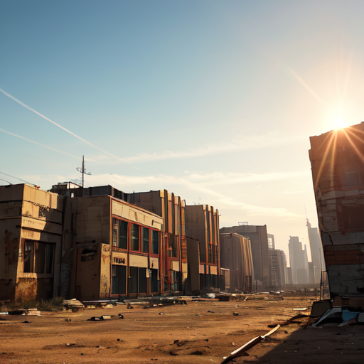 廃墟だらけの建物がある街