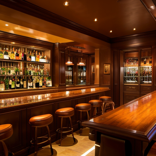 きれいに開店準備が整ったバー