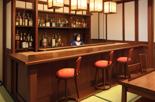 和風なバーの絵
