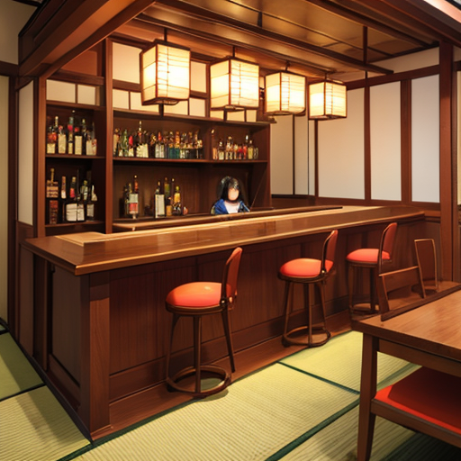 和風なバーの絵