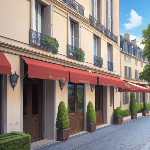 きれいな建物とカフェ街のパリ